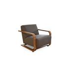Product Image 10 for Eckersley Cool Brown Leather Lounge Chair from Moe's
