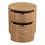Product Image 6 for Theo Two Drawer Round Oak Nightstand from Moe's