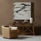 Product Image 16 for Quinton Round Ontario Taupe Leather Swivel Accent Chair from Four Hands