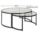 Product Image 4 for Rhea Black Nesting Coffee Tables Set of 2 from Uttermost