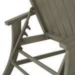 Croquet Aluminum Chaise angled from front showing taupe finish and slatted seat