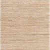 Kamey Sandstone Handmade Rug with sandy brown center and off-white bar borders, woven texture in natural fibers