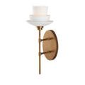 Etiquette Wall Sconce angled view showing the profile of overlapping cups and wall mount depth