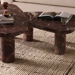 Product Image 39 for Zion Merlot Marble Coffee Table Set from Four Hands