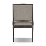 Back view of Glenview Dining Chair showing square upholstered back panel within wooden frame