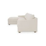Side profile of Farrow Sectional showing arm height and plush cushion thickness