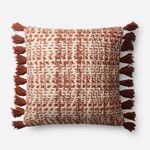 Product Image 1 for Orange / Natural Fringe 18"X18" Pillow from Loloi