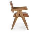 Dolton Arm Chair side profile highlighting angled legs and armrest design