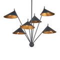Product Image 1 for Serpa Medium Black Chandelier from Currey & Company