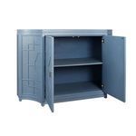 Product Image 2 for Two Door Decorative Rattan Overlay Cabinet With Curved Ends Painted from Worlds Away