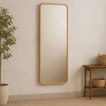 Kai Floor Mirror with dimension lines showing height 68 inches, width 32 inches, frame depth 1.8 inches