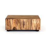 Hudson Square Coffee Table front elevation displaying spalting patterns and squared edges