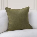 Product Image 3 for Bedford Olive Green Linen Fabric Throw Pillow from Classic Home