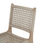 Detailed view of rope wrapping on the upper backrest and side frame