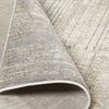 Aura Gray / Gold Rug fabric folded to showcase softness and construction detail