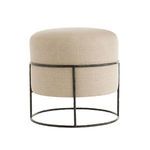 Product Image 1 for Montreal White Facet Cream Chenille Ottoman from Arteriors