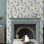Product Image 2 for Laura Ashley Meadowvale Sprigs Violet Wallpaper from Graham & Brown