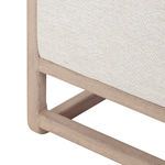 Detail of wooden frame corner showing grain and smooth sanded finish
