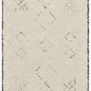 Leela Ocean White Rug with abstract geometric patterns on white wool pile in modern design