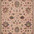 Overhead view of Giada Blush Multi rug showing full intricate floral pattern and blush pink background