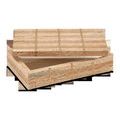 Open Dezi Box angled with lid resting partially on top revealing smooth white interior