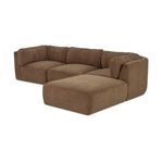 Matina Lounge Modular Sectional from a front-side angle highlighting the deep seating and plush cushions