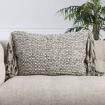 Product Image 7 for Cilo Textured Light Gray/ Ivory Lumbar Pillow from Jaipur 