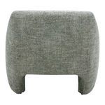 Kenzie Accent Chair viewed from the back showing full back upholstery with open base