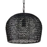 Product Image 7 for Piero Small Black Woven Pendant from Currey & Company