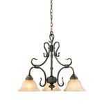 Product Image 1 for Buckingham 3 Lt Chandelier In Vintage Antique W/Amb Gl from Elk Lighting