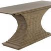 Cambio Console angled side view from opposite side showing depth and texture of hand-carved ridges