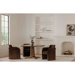 Charles Dining Table with dimensions overlay showing width, depth, and height