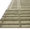 Close-up angled view showing texture and pile height variations of Bradley Sage Olive Rug.