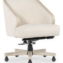 Paloma Executive Swivel Tilt Chair with barrel-back, Inverness Natural fabric upholstery, Diamond wood base with casters