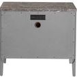 Back view of Erinn Nightstand with integrated USB ports, outlets, and a cable management hole