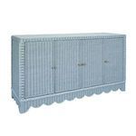 Product Image 2 for Four Door Painted Light Blue Rattan Buffet from Worlds Away