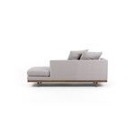 Brady Single Chaise Vail Silver - Left Arm Facing image 4