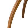 Close-up of another curved leg with visible wood grain and smooth edges