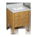 Diagonal top corner view showing marble countertop and rectangular undermount sink