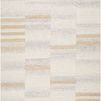 Max Cream/Brown Handmade Rug with irregular striped column design in cream, beige, and light brown tones