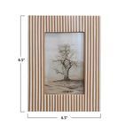 Product Image 4 for Resin Striped Photo Frame, White & Caramel from Creative Co-Op