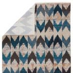 Product Image 8 for Zevi Chevron Blue/ Beige Rug from Jaipur 