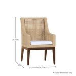 Product Image 6 for Peninsula Light Raffia Woven Arm Chair from Summer Classics
