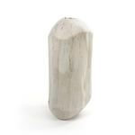 Iker vase sideways showing the elongated body and subtle wood texture variations on one side