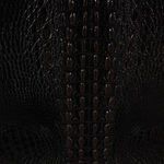 Close-up of the central alligator-skin pattern with glossy black and dark brown highlights