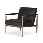 Product Image 6 for Markia Brickhouse Black Leather Accent Chair from Four Hands