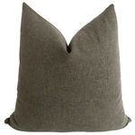Liman Espresso pillow cover in warm woven fibers with soft texture and deep espresso brown color