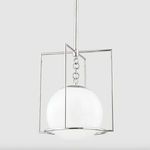 Small pendant light hanging against a plain background showing full product length and design symmetry