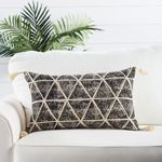 Product Image 3 for Cordele Black/ Cream Geometric  Throw Pillow 14X24 inch from Jaipur 