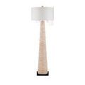 Birdsong Whitewash Floor Lamp vertical front view without light on against white background